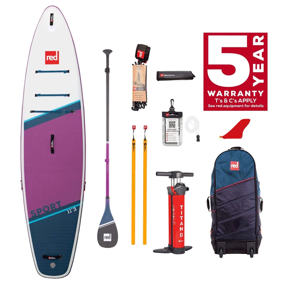 Red Paddle 11'3" Sport MSL Inflatable Paddle Board Package