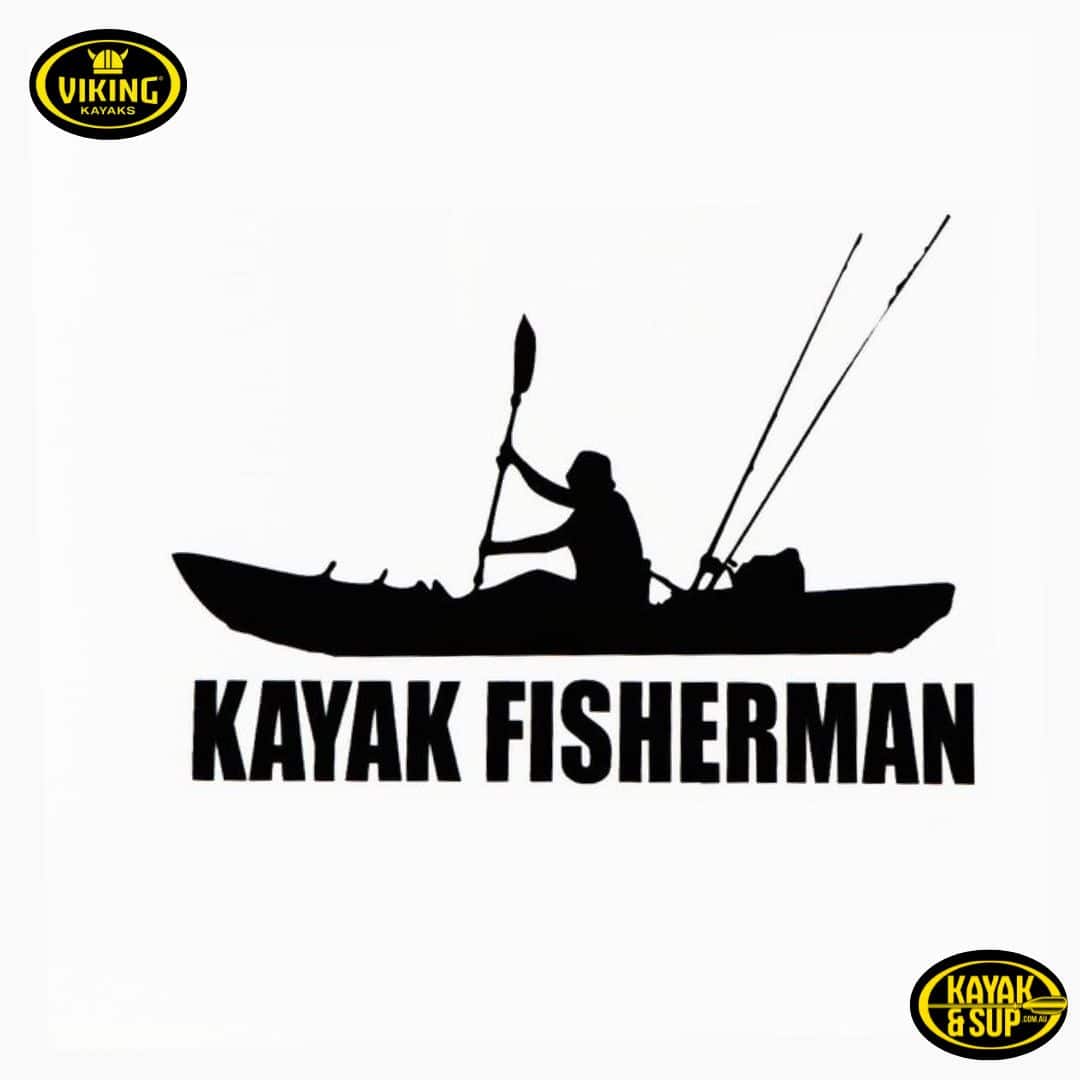 Viking Kayak Fisherman Car Sticker