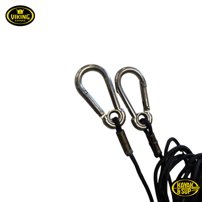 Viking Kayak Rudder cords 2.45m with carabiners (pair) - Image 2