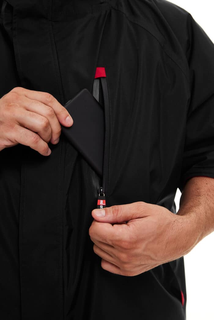 Red Original Men's Short Sleeve Pro Change Robe Evo Black