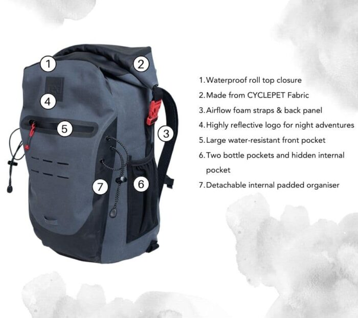 Red Original Waterproof Backpack 30 Lt