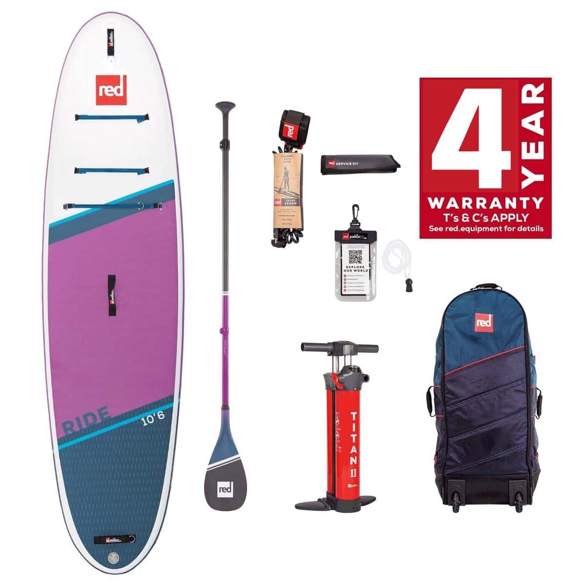Red Paddle 10’6 Ride SE Inflatable Paddle Board Package