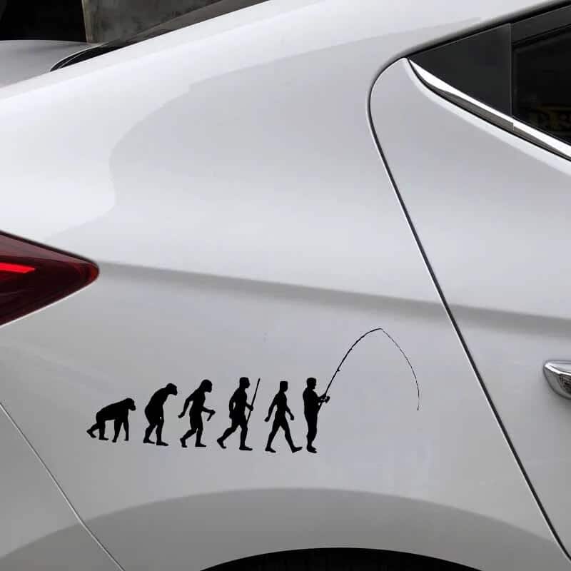 fishing evolution car sticker