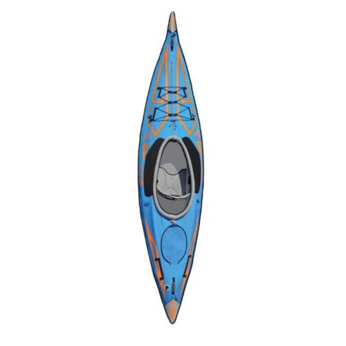 Top view of the AdvancedFrame Expedition Elite Kayak showing single cockpit and storage hatch