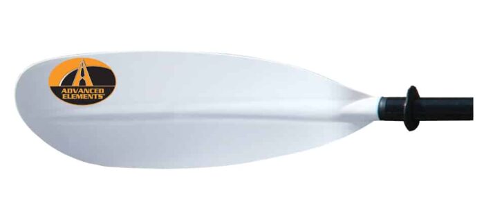 Paddle with ergonomic grip and drip rings