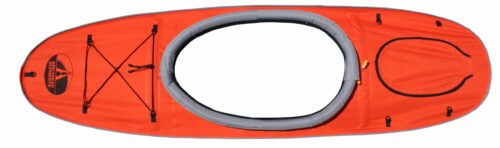 Advanced Elements single deck conversion zipped onto inflatable kayak