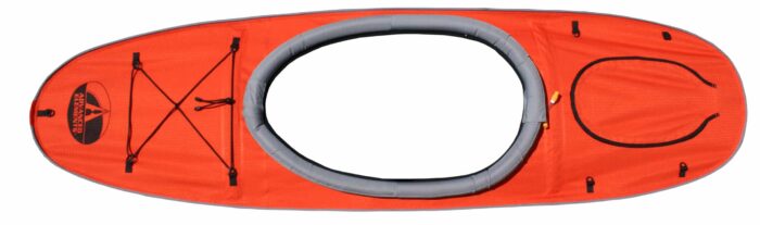 Advanced Elements single deck conversion zipped onto inflatable kayak