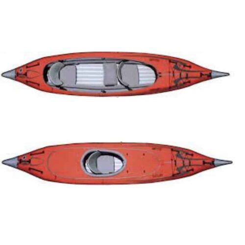 AdvancedFrame Convertible Kayak with Single Deck Conversion installed