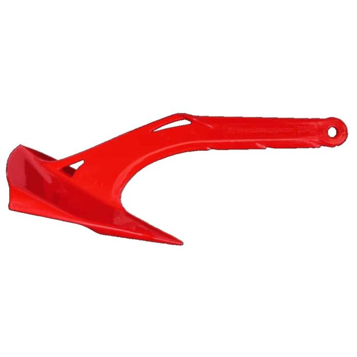 Red Cooper kayak anchor made from lightweight nylon, ideal for kayaks