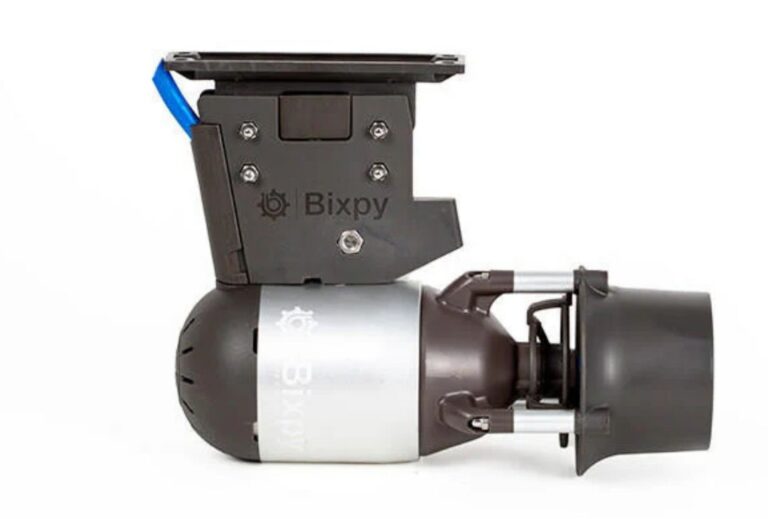 Bixpy k-1 motor attached to flat surface bracket