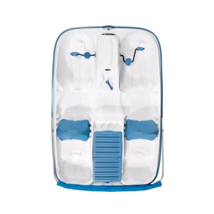 Pelican pedal boat top view with seats and pedals