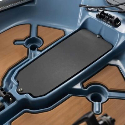 Bonafide PWR 129 kayak standing platform and deck layout close-up