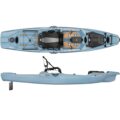 Bonafide PWR 129 kayak in blue colour top and side view