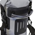 Mini dry bag D-ring and strap attachment detail