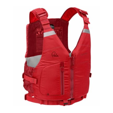 Palm Meander Highback PFD side view with adjustable straps and 3D waist system