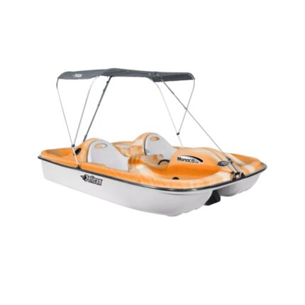 Pelican Monaco DLX Angler pedal boat orange colour with canopy