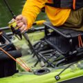 Using rod holder on Pelican Catch 110 Mode fishing kayak