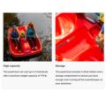 Pelican Monaco pedal boat seating and built-in storage detail