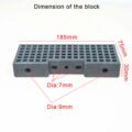 Kayak trolling motor block board dimensions diagram with measurements