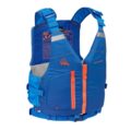 Palm Meander Highback PFD front view blue colour with front zip and pocket