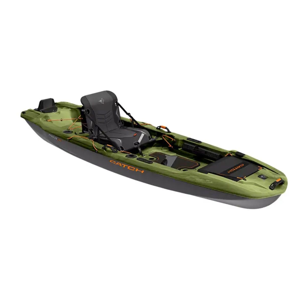 Pelican catch 110 mode fishing kayak – angled view Pelican catch mode 110 tr fishing kayak