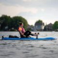 Pelican Getaway 110 HDII pedal kayak on water pedalling action