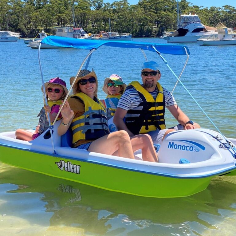 Pelican monaco dlx angler pedal boat with canopy and five passengers