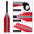 Kayak warning flag details showing webbing strap, reflective strip and durable fabric