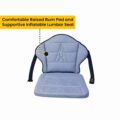 Comfortable raised bum pad and inflatable lumbar support kayak seat