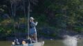 angler standing and fishing on Native Slayer Propel 12.5 Max stable kayak platform