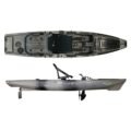 Native Slayer Propel 12.5 Max fishing kayak in Grey Goose colour top and side view