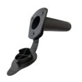 Flush mount kayak rod holder with protective cap designed for clean deck installation and practical rod storage on fishing kayaks.